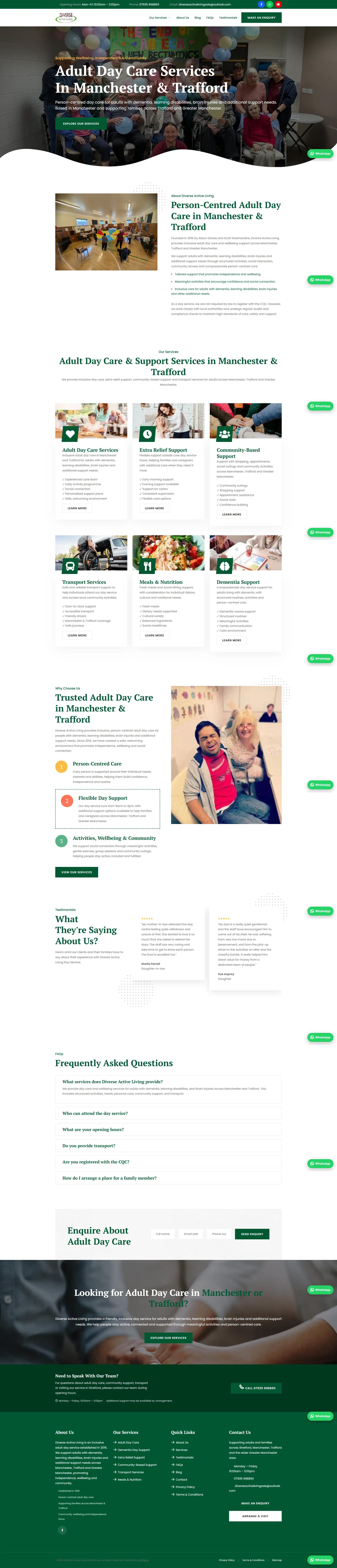 Diverse Active Living Day Service — Adult Day Care / Healthcare project by JW Digital