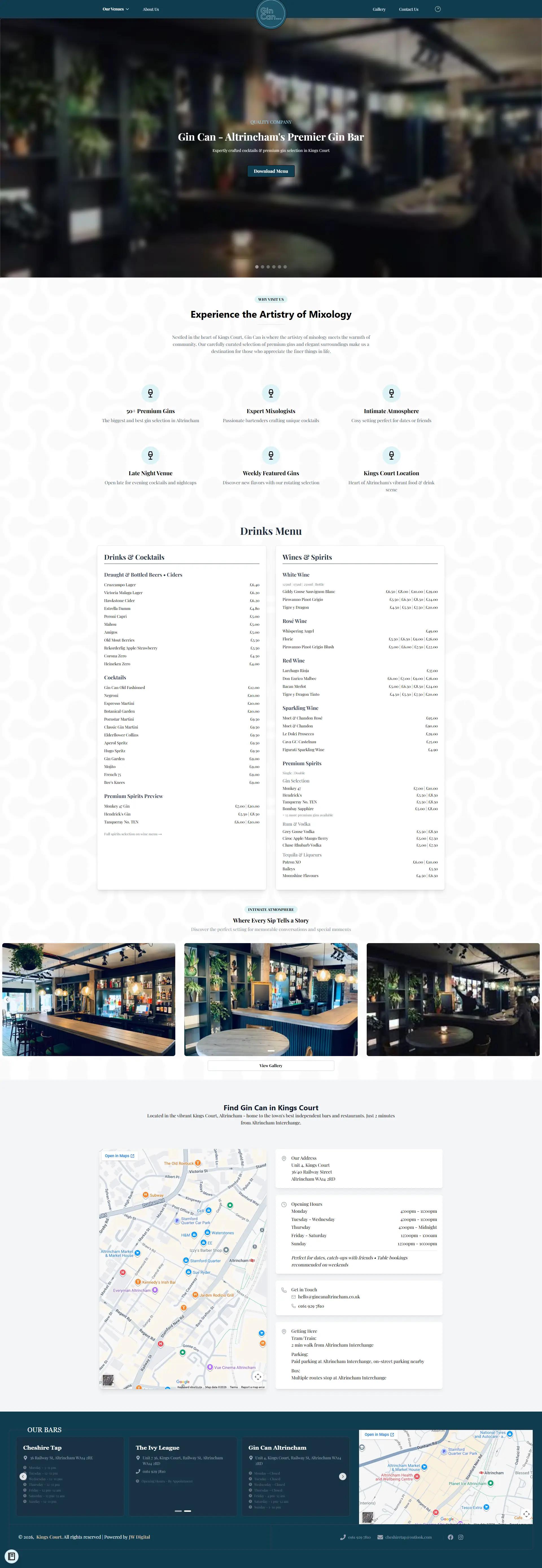Gin Can Altrincham — Hospitality / Bars project by JW Digital