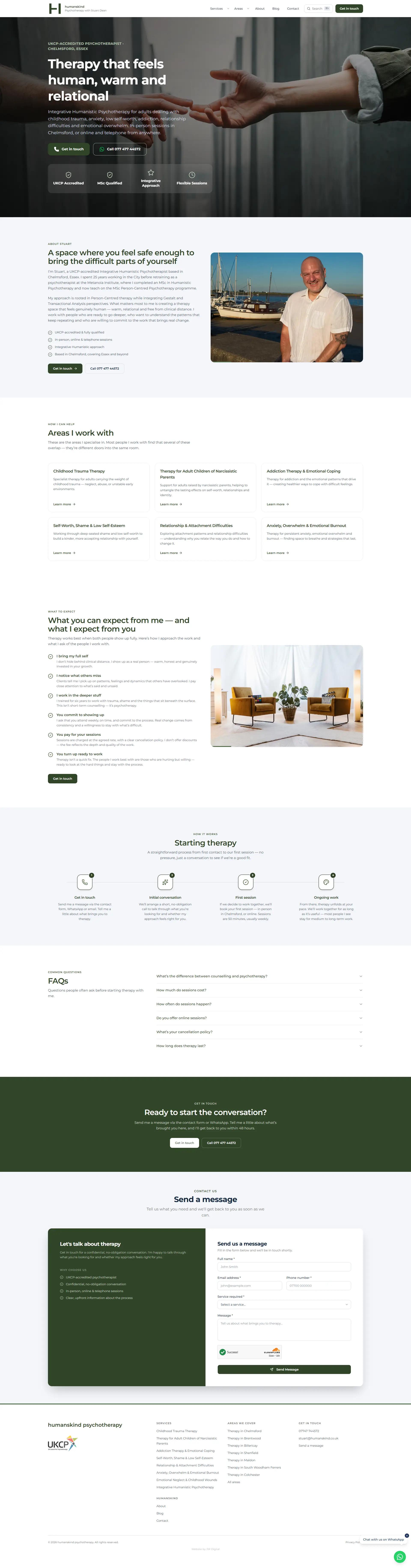 humanskind — Psychotherapy with Stuart Dean — Psychotherapy / Mental Health project by JW Digital